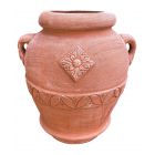 Galestro Terracotta, Orcio Nuovo II, Krug, Amphore, Henkel, rund, verziert, Rosettendekor, Dekorband, Bordüre