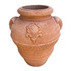 Galestro Terracotta, Orcio Antico, Krug, Amphore, Henkel, rund, Verzierung, Emblem, Streifen, Bordüre