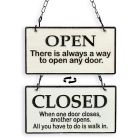 Gusseisenschild, beidseitig verwendbar, A CAST IRON 2 SIDED OPEN / CLOSED SIGN (1Stück)