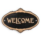 Gusseisenschild, A CAST IRON "WELCOME" SIGN COLOR BLACK - GOLD