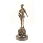 Bronzefigur halbnackte Amazone, Sammlerfigur, Frauenfigur, A BRONZE SCULPTURE OF AN AMAZON