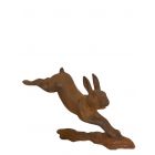 Gusseisenfigur laufender Hase, Hasenfigur, Gusseisenhase, Gusseisentier, Tierfigur, Gartenfigur