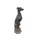 Gusseisentierfigur Whippet, Hundefigur, Gusseisenhund, Tierfigur, Tier, Gartenfigur