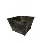 Metallpflanzgefäß, quadratischer Blumentopf aus Stahl (80 cm), Metall