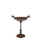 Gusseisen Vogelbad mit zwei Vögeln, ovale Form, Vogeltränke, Gartendekoration