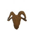 Gusseisen Figur, Rammkopf, Tierfigur, Tier, Gartenfigur