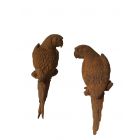 Gusseisen Figur, kleines Papageienpaar, Tierfigur, Tier, Gartenfigur