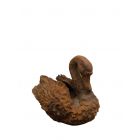 Gusseisen Figur, sitzender Schwan, Tierfigur, Tier, Gartenfigur