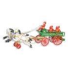 Gusseisen-Miniaturmodell Pferdewagen der Feuerwache, Länge 52 cm, A CAST IRON HORSE DRAWN FIRE PATROL WAGON