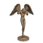 Gusseisenfigur Engel, Höhe 37,4 cm, Engelfigur, A CAST IRON FIGURINE CALLED "DESCENDING NIGHT"