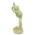 Gusseisenfigur springender Frosch, Höhe 29,3 cm, klein, Gartenfigur, Teichfigur, A CAST IRON FIGURINE OF A LEAPING FROG