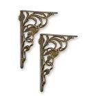 2er-Set Wandhänger, Gusseisen, H. 25,6 cm, A PAIR OF CAST IRON WALL BRACKETS