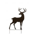 Eisenfigur Hirsch als Steckfigur, Hirschfigur, Eisentier, Eisenhirsch, Tierfigur, Gartenfigur, Wildtier