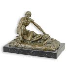 Erotische Bronzefigur, Mann und Frau, bewegliche Männerfigur, Nacktfigur, Erotikfigur, nacktes Paar, Paarerotik, AN EROTIC BRONZE SCULPTURE