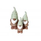 Wichtelmännchen - Terracotta - lindgrün - 3 Größen