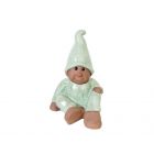 Wichtel, sitzend, H. 29 cm, lindgrün, Gartenzwerg, Terracotta, glasiert, Heritage Garden, Gartenfigur, Gartendeko