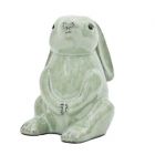 Hase, sitzend, H. 20 cm, lindgrün, glasiert, Heritage Garden, Dekofigur, Gartenfigur, Hasenfigur