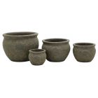 Blumentopf Relic Green - Steinzeug - rund - grün