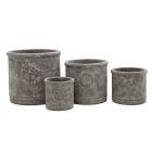 Blumentopf Magma Creme - Steinzeug - rund - cremefarben - 4 Größen