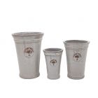 Blumenvase Royal Garden, glasiert, rund, Farbe Cappuccino, Gartengefäß, Pflanztopf, Übertopf, Pflanzvase, Bodenvase