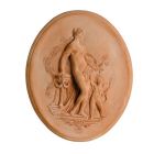 Impruneta Terracotta, Ovale Venere, Venus, Venusbild, Wandovalbild, groß, Reliefwandbild, Wanddekoration, Terracottarelief, Terracottadekoration, Gartendekoration