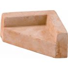 Galestro Terracotta, Piedino Angolare Zeppa, Eckfuß, Topffüße, Fußuntersetzer