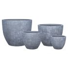 Blumentopf RusticLine - grau - Zement-Fiberglas