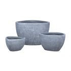 Blumentopf RusticLine - Fiberzement - dreieckig - grau