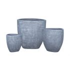 Blumentopf RusticLine - Fiberzement - dreieckig - grau