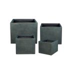 Blumenkasten MetallicLine - Vierecktopf - Farbe Antra/Gold