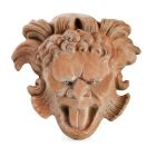 Impruneta Terracotta, Satiro, Dämon, Wandmaske, groß, Reliefwandbild, Terracottarelief, Terracottadekoration, Wanddekoration, Gartendekoration