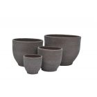 Blumentopf Painted Dusty Taupe, rund, Übertopf, Pflanztopf, Gartengefäß