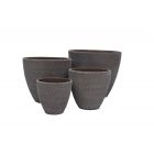 Blumentopf Painted Dusty Taupe, rund, Übertopf, Pflanztopf, Gartengefäß