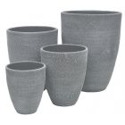 Pflanzvase Painted Dusty Grey, rund, grau, Pflanztopf, Gartengefäß