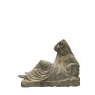 Naturstein, Steinfigur, liegende Frau mit Rosenkranz, Figur, Gartenfigur