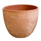 Galestro Terracotta, Vaso Olivia, runder schlichter Pflanztopf, Blumentopf