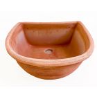 Galestro Terracotta, Gerla Impero, Wandschale, Wandbrunnen, schlicht, Hängeschale, Hängebrunnen, Wasserschale