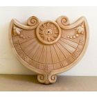 Galestro Terracotta, Meridiana Luna, Sonnenuhr in Halbmondform, Wandbild, Relief