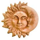 Galestro Terracotta, Sole / Luna, Sonne und Mond, Halbmond, Wandbild, Relief, Wanddekoration