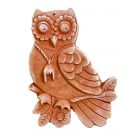 Galestro Terracotta, Gufo Corno, Eule, Wandbild, Dekoration