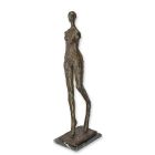 Moderne Bronzefigur Frau, H. 97 cm, A MODERNIST BRONZE SCULPTURE OF A WALKING FEMALE NUDE