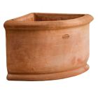 Impruneta Terracotta, Vaso Angolare Liscio, Ecktopf, Pflanzgefäß