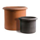 Impruneta Terracotta, Vaso Enrico, schlichter Zylinder, Blumentopf, Pflanztopf, Topf