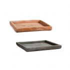 Impruneta Terracotta, Sottovaso Quadrato, Unterteller, quadratisch, grau, Topfuntersetzer, Viereckteller