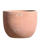 Impruneta Terracotta, Bulbo, Blumentopf, rund, bauchig, schlicht, grau