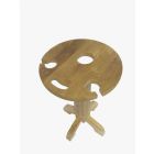 Teak, Betawi, kleiner runder Tisch für Wein und Gläser, Beistelltisch, Bartisch