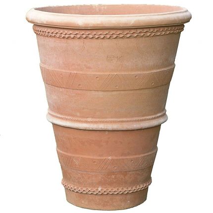 Impruneta Terracotta, Vaso Alto del 700, runder Pflanztopf, Blumentopf, Vase