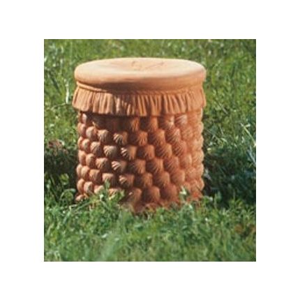 Impruneta Terracotta, Base, Sedile conchiglie, Sockel, Sitz, Muscheldekor