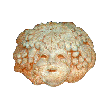 Galestro Terracotta Terracotta-Dekoration – Maschera Autumn – H 17 × D 19 cm
