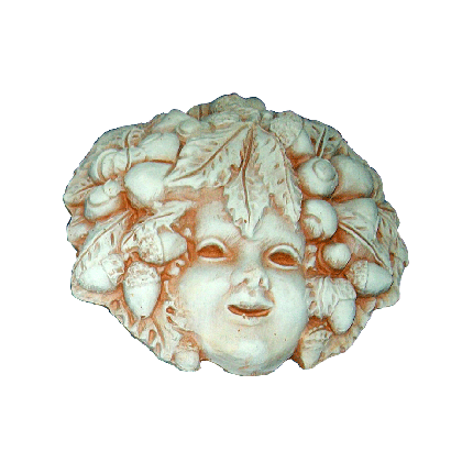 Galestro Terracotta Terracotta-Dekoration – Maschera Winter – H 18 × D 20 cm